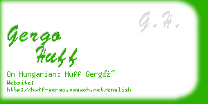 gergo huff business card